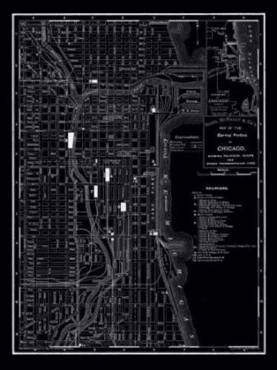Chicago 1895 Poster Print by 1895 Vintage Map - Item # VARPDXCC3309